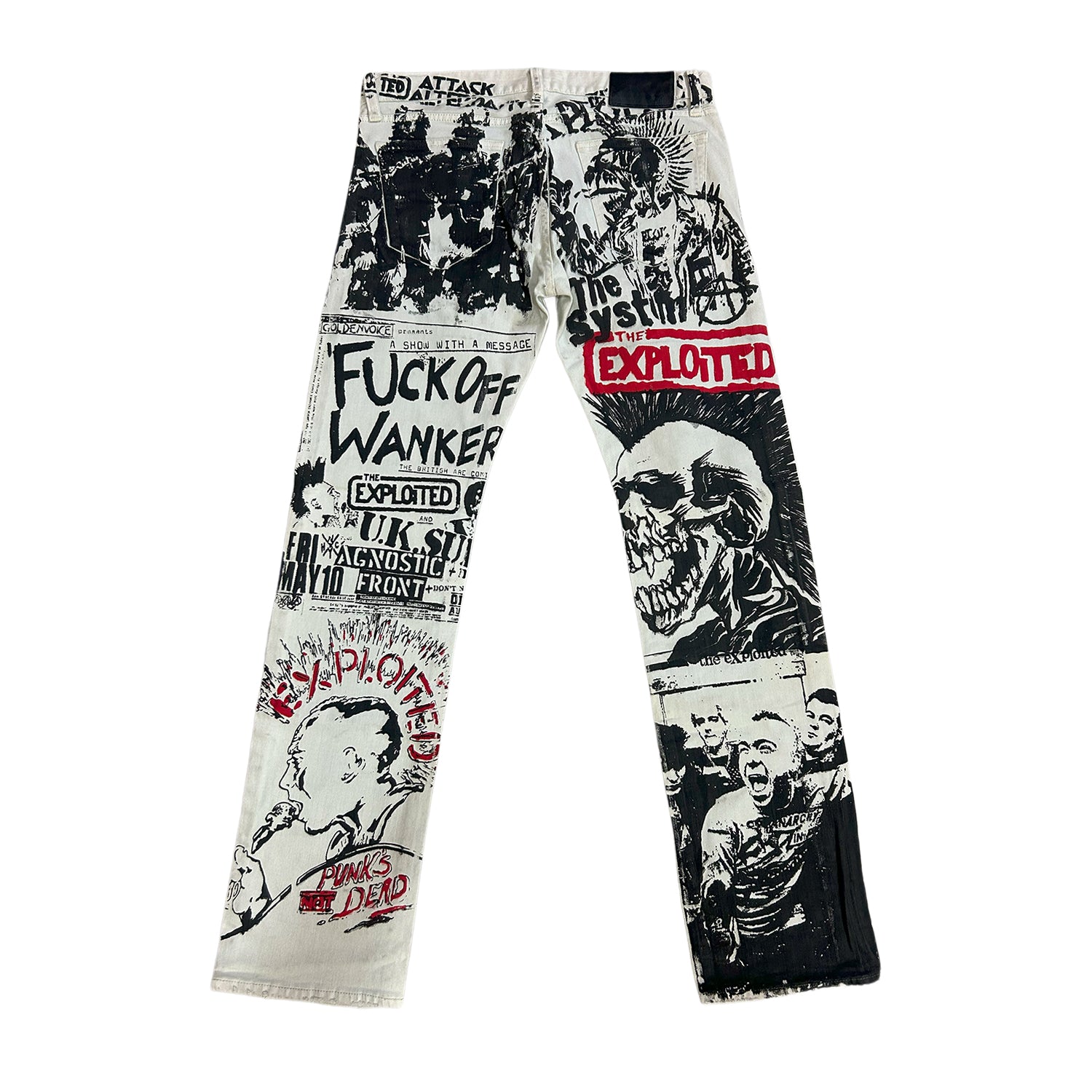 Frayed Fusion Denim Printed Jeans C