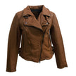 Rusty Nail Brown Biker Leather Jacket