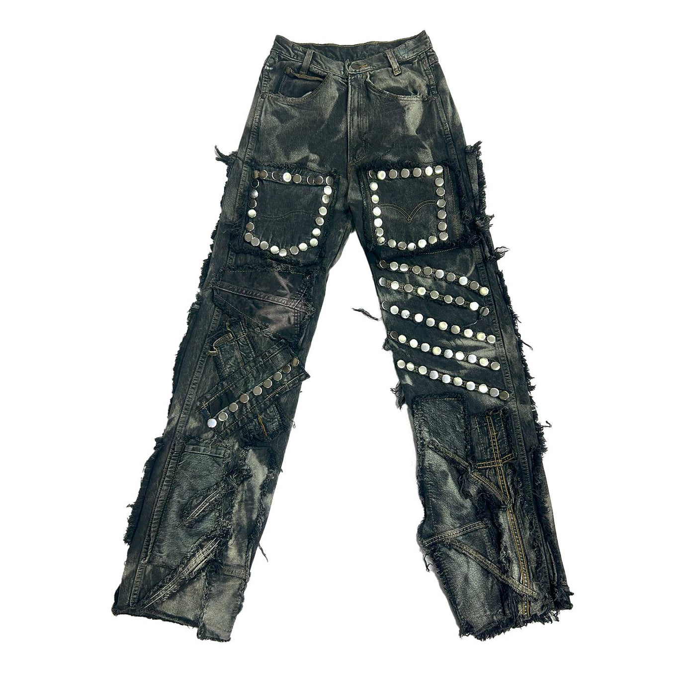 Carbon Clash Studded Denim Jeans