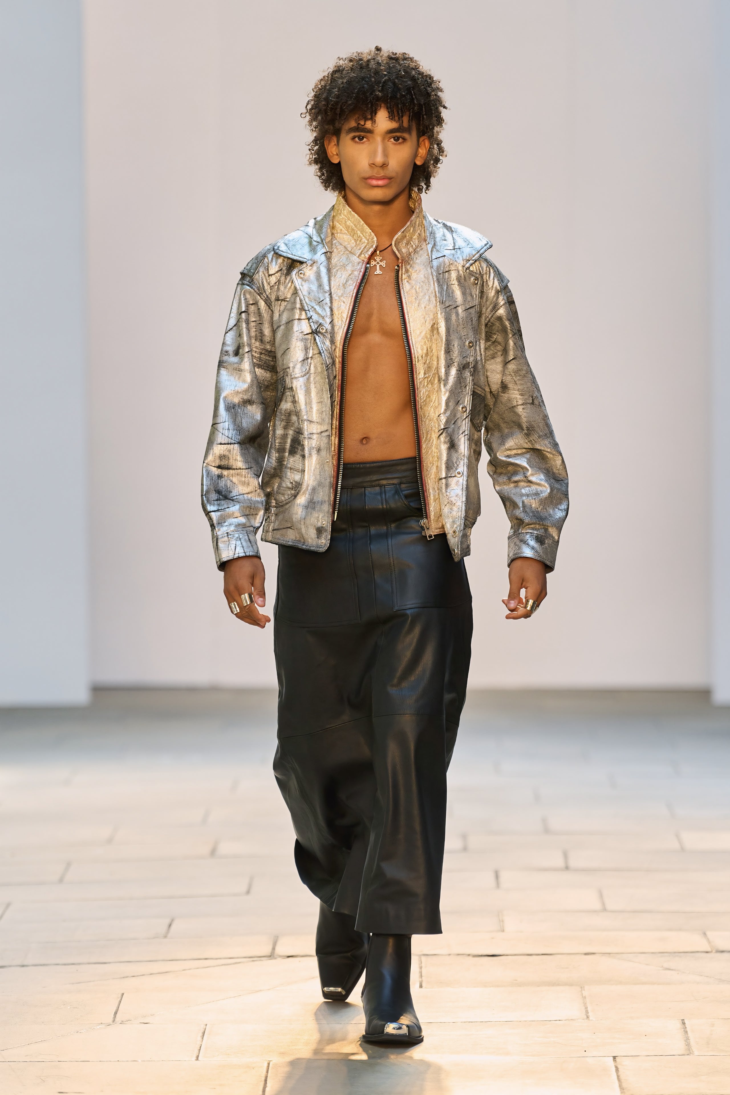 THE COSMIC GLADIATOR LEATHER BOMBER JACKET WITH UNISEX