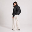 IRISH MULE BLACK MULTI POCKET LEATHER BLAZER