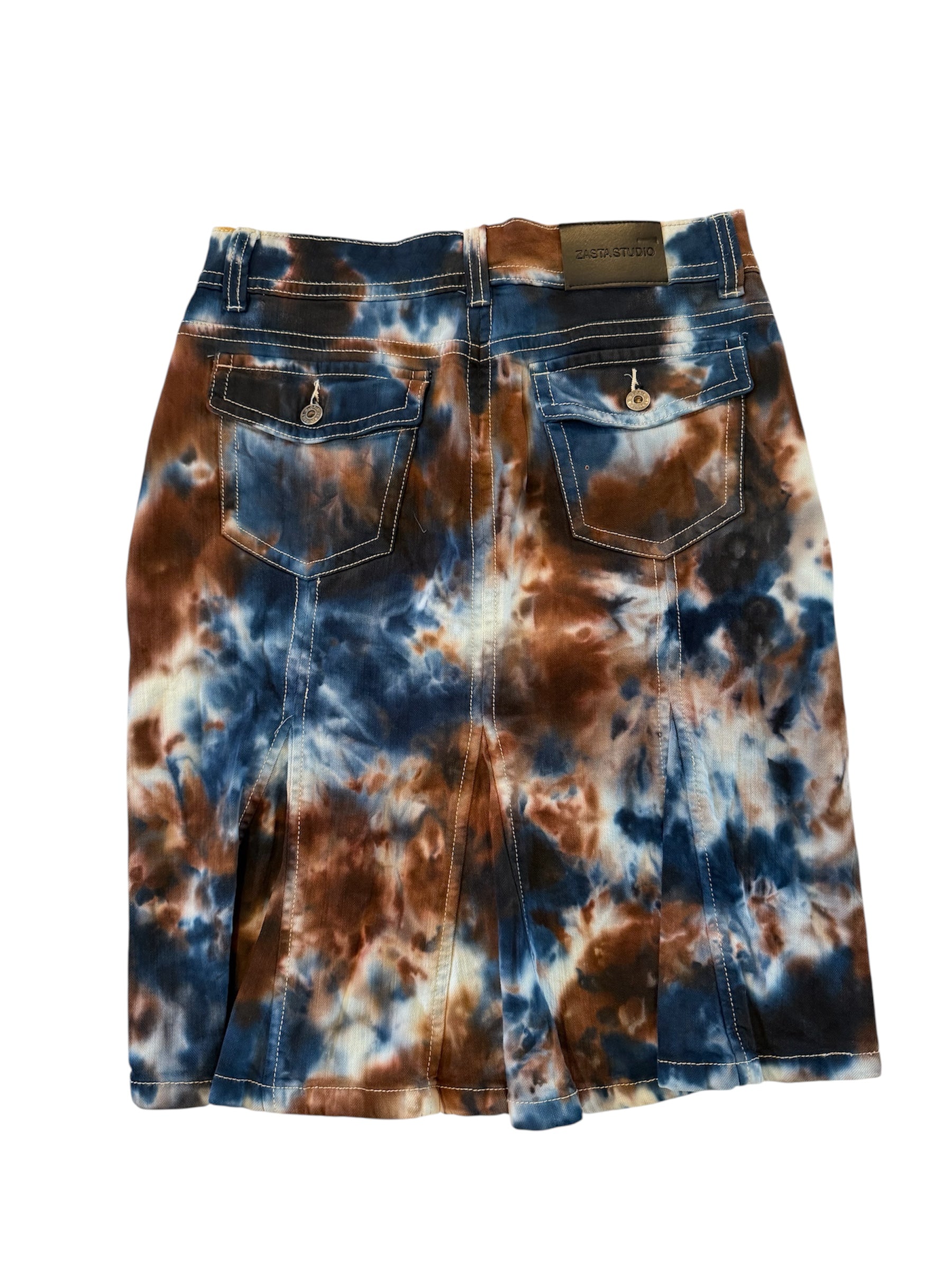 Tie Dye Denim Skirt D
