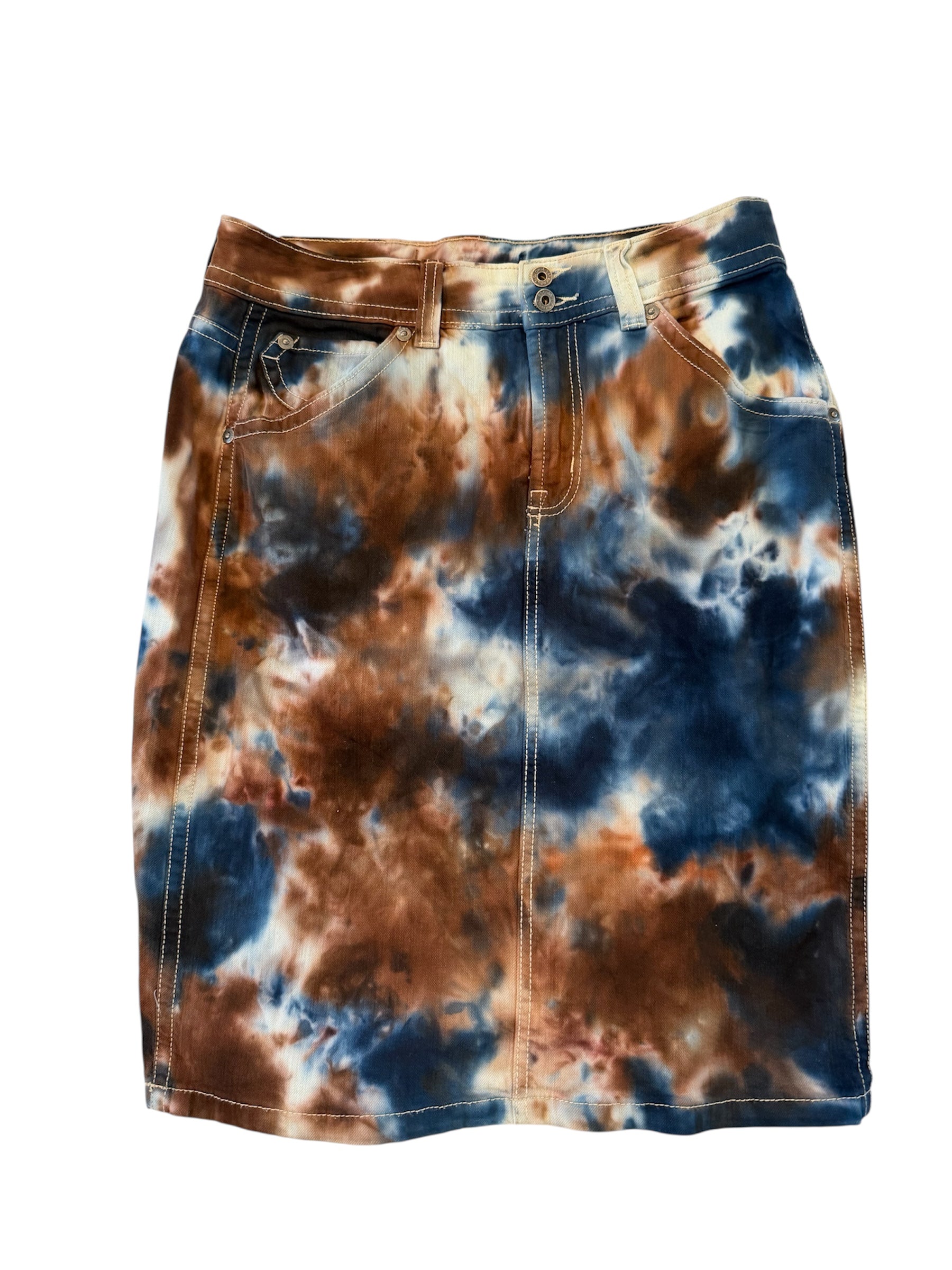 Tie Dye Denim Skirt D
