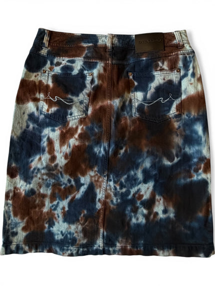 Tie Dye Denim Skirt J