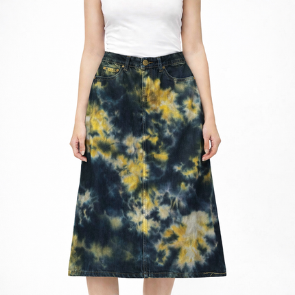 Tie Dye Denim Skirt B