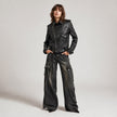 The Sentinel Women Leather Biker Jacket