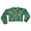 Wearable Ruins Green Shredded Denim Crop Jacket