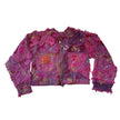 Wearable Ruins Pink Shredded Denim Crop Jacket