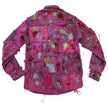 Wearable Ruins Pink Shredded Denim Colored Jacket