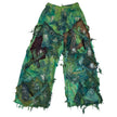 Wearable Ruins Shredded Wide Leg Colored Denim Pants A