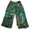 Wearable Ruins Shredded Wide Leg Colored Denim Pants B
