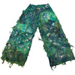 Wearable Ruins Shredded Wide Leg Colored Denim Pants C