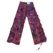 Wearable Ruins Pink Wide Leg Denim Pants Two