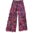 Wearable Ruins Pink Wide Leg Denim Pants Two