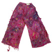 Wearable Ruins Pink Wide Leg Denim Pants Five