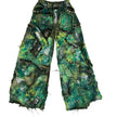 Wearable Ruins Green Shredded Wide Leg Pants B