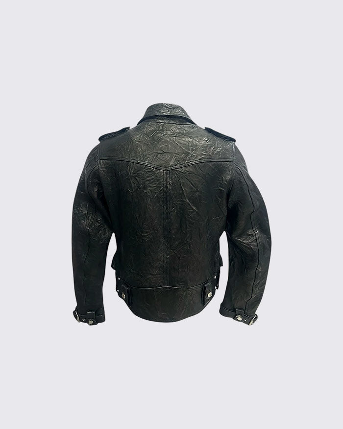 The Sentinel Leather Biker Jacket - MINDFUL, STYLISH &amp