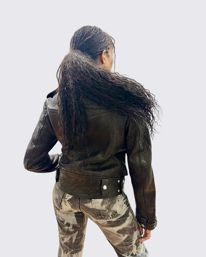 The Sentinel Leather Biker Jacket - MINDFUL, STYLISH &amp