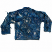 Shredded Denim Colored Shirt  C