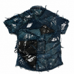 Shredded Denim Colored Shirt E