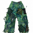 Shredded Wide Leg Colored denim pants D