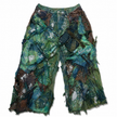 Shredded Wide Leg Colored denim pants C