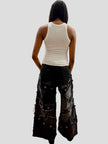 Shred Couture Studded Wide Leg Jeans