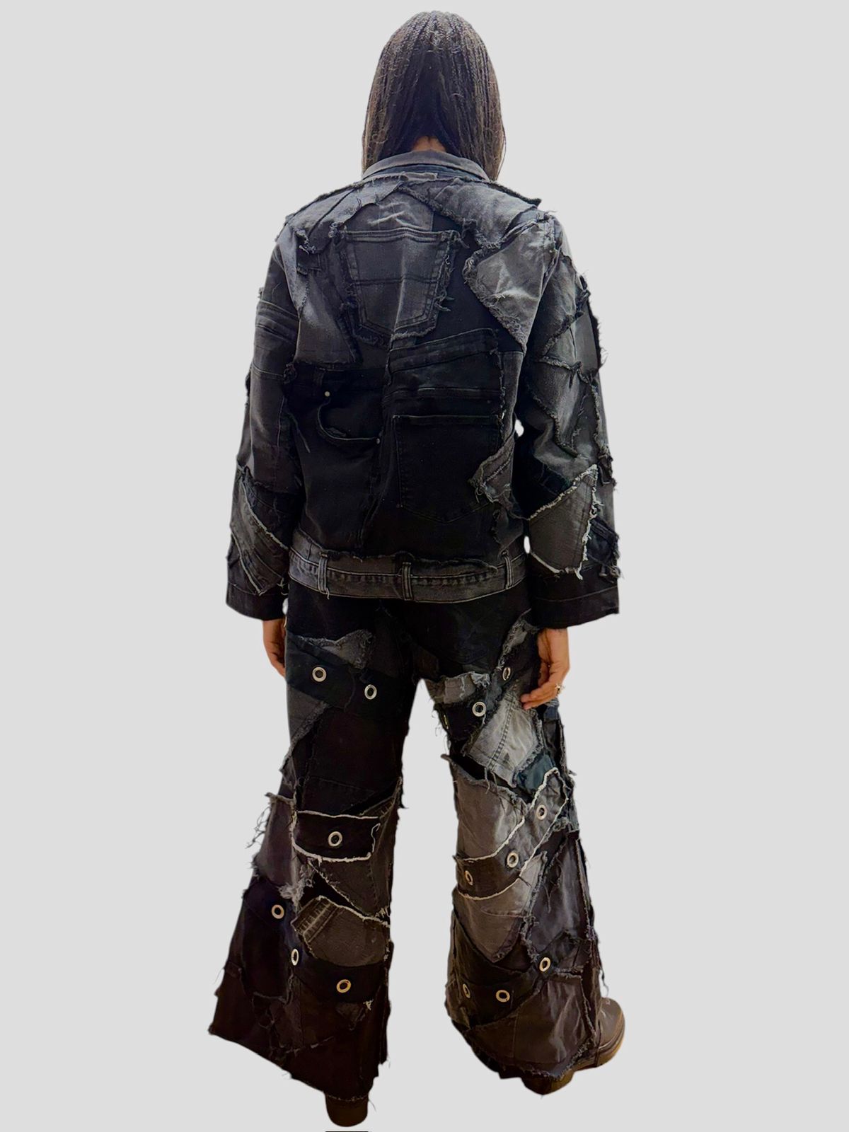 Shred Couture Studded Denim Jacket A