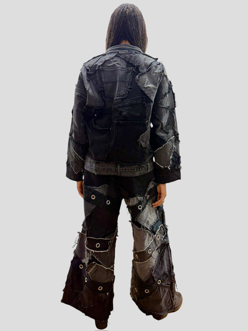 Shred Couture Studded Denim Jacket A
