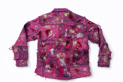 Wearable Ruins Shredded Denim Colored Jacket