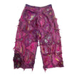 Wearable Ruins Pink Wide Leg Denim Pants One