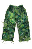 Wearable Ruins Green Wide Leg Denim Pants