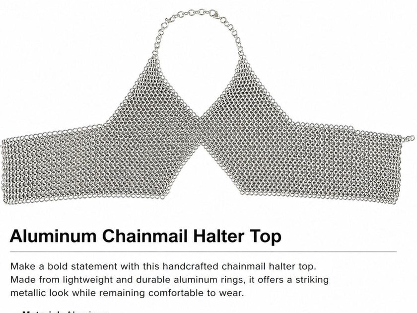 Aluminum Chainmail Halter Top