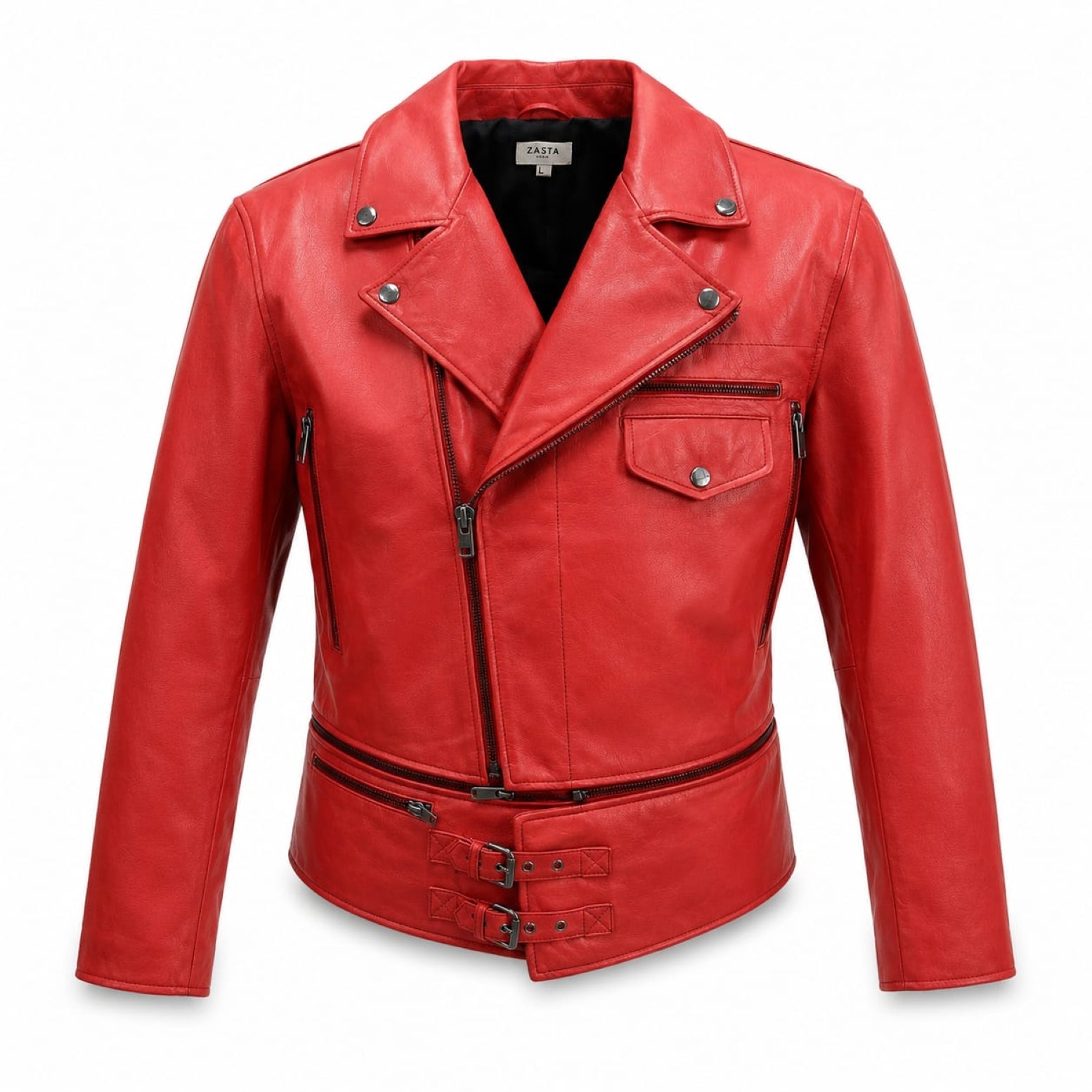 Red Horizon Biker Jacket