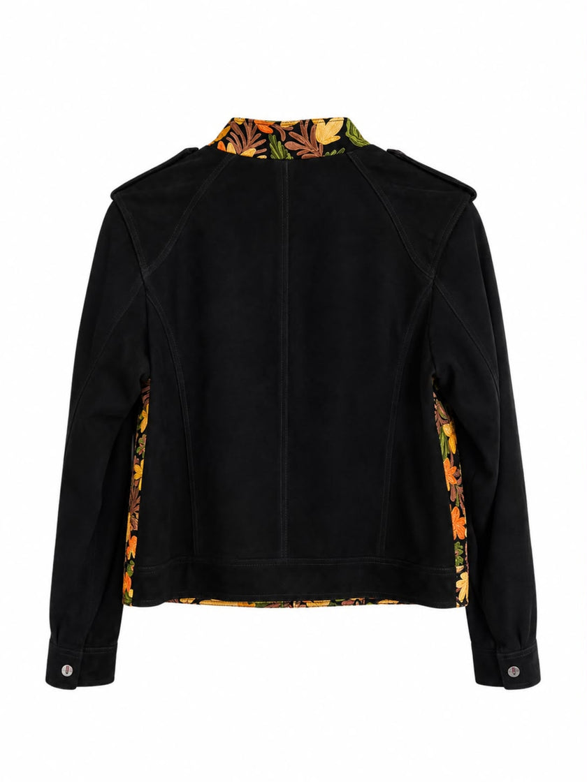 Fully Hand Embroidered Suede Leather Jacket