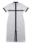 Linen Contrast Trim Maxi Dress