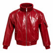Cherry Pop Bomber Leather Jacket