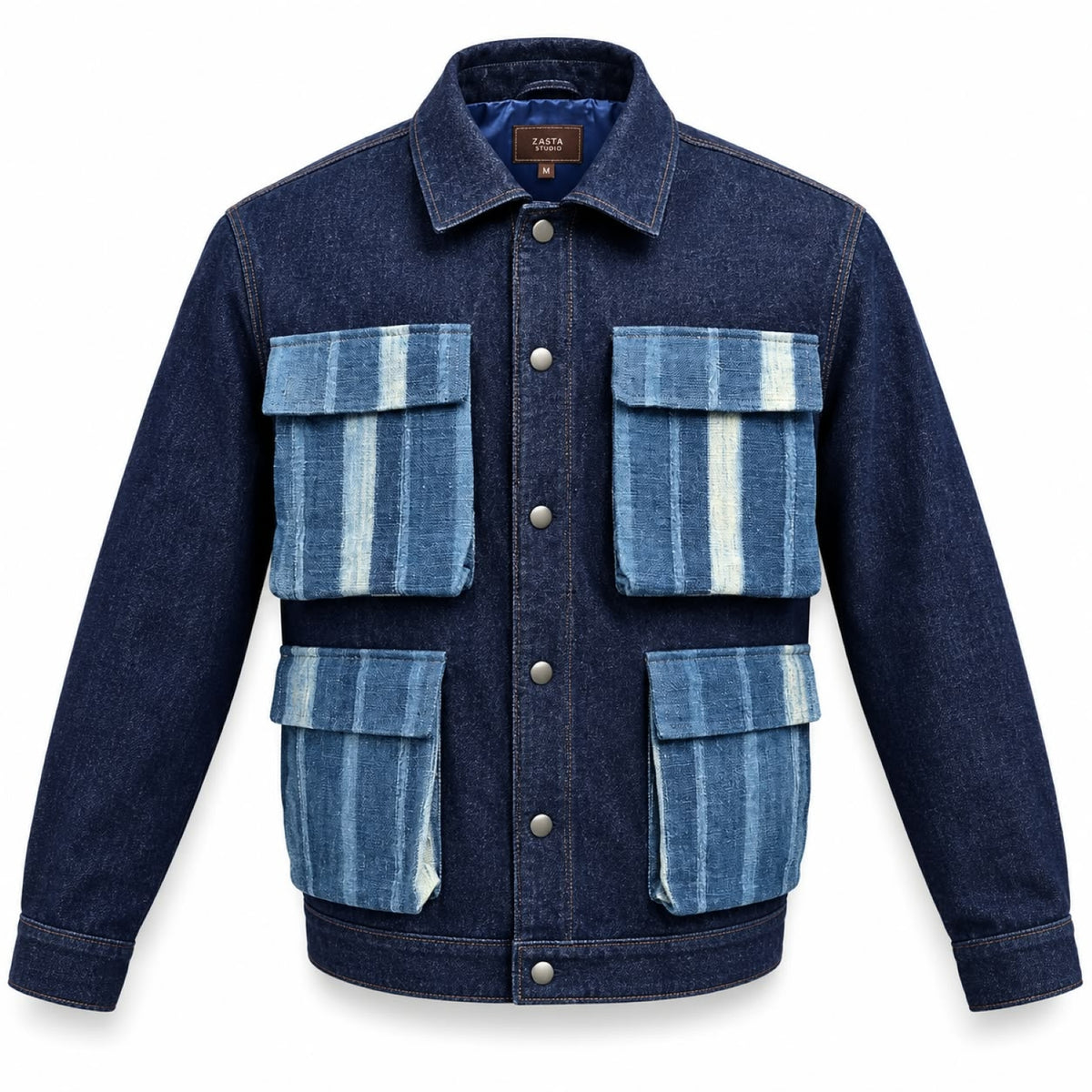 Blended Denim Article Jacket