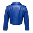 Cropped Biker Leather Jacket