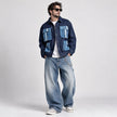 Blended Denim Article Men Jacket