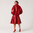 Cherry Pop Bomber Leather Jacket