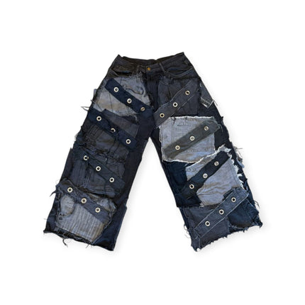 Shred Couture Studded Wide Leg Jeans
