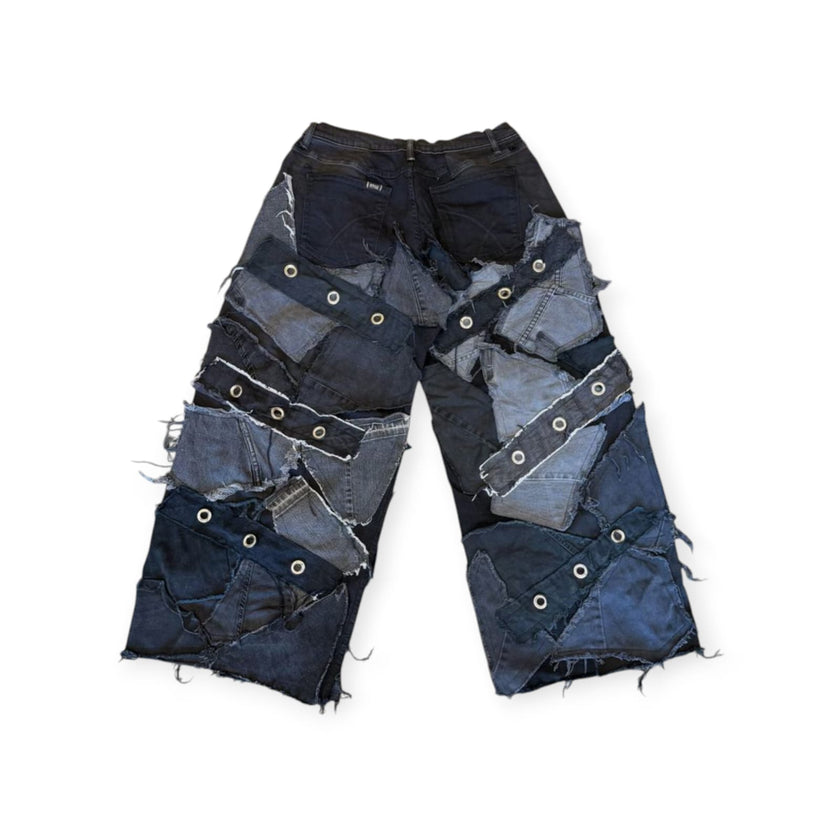 Shred Couture Studded Wide Leg Jeans