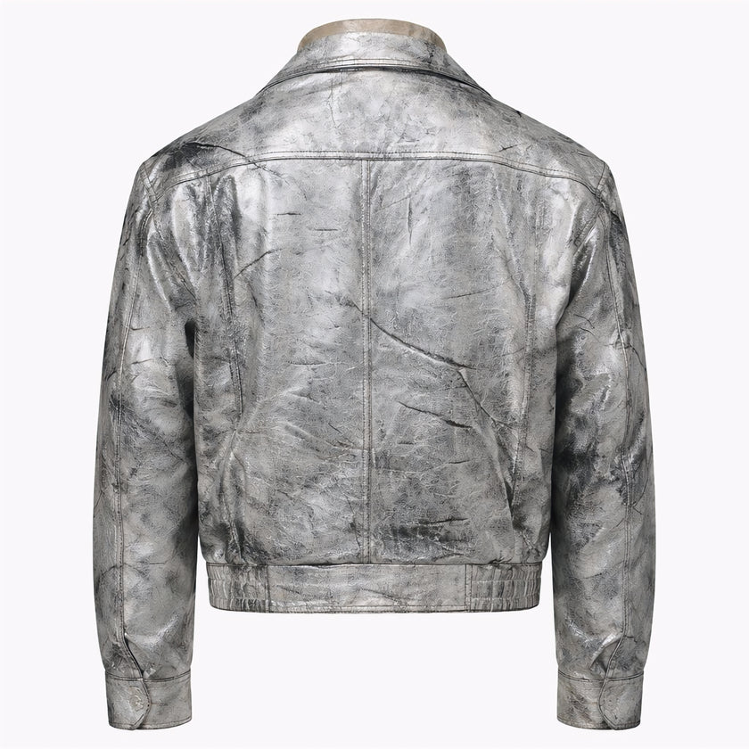 THE COSMIC GLADIATOR LEATHER BOMBER JACKET WITH UNISEX