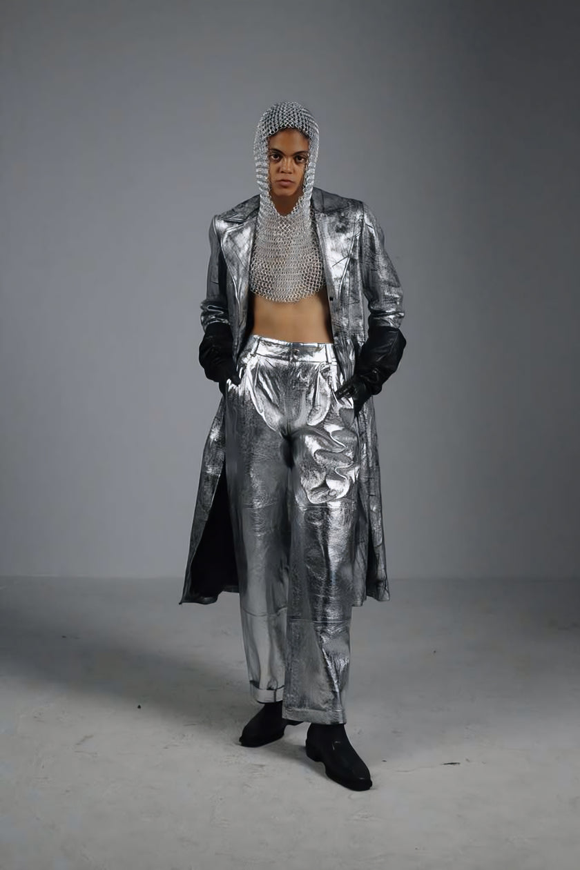 The Bishop Italian Leather Trench Coat With Pants