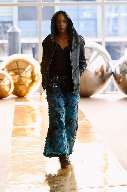 The Priestess Leather Jacket with Hoodie