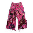 Wearable Ruins Pink Wide Leg Denim Pants Four