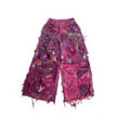 Wearable Ruins Pink Wide Leg Denim Pants Five