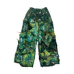 Wearable Ruins Green Shredded Wide Leg Pants B