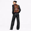 Detachable Leather Cotton Hybrid Sweatshirt